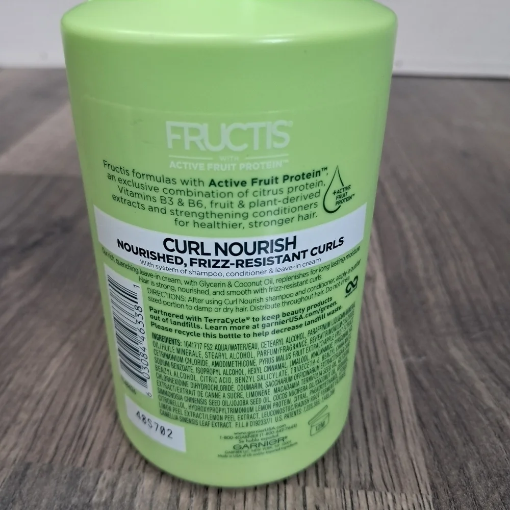 New Garnier Fructis Curl Nourish Leave-In Hair Treatment, 10.2 fl oz